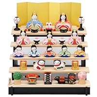 Amazon.co.jp: 薬師窯 桃の節句 ひな人形 彩絵 花錦 雛(香色) : おもちゃ